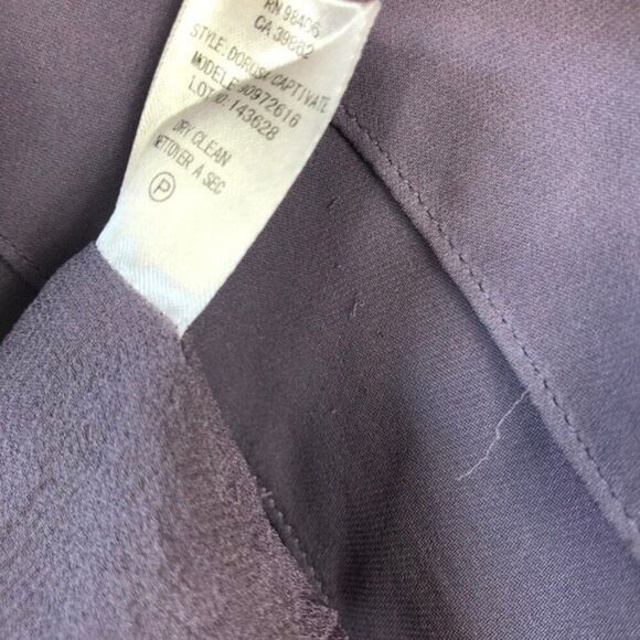 Theory Dorosa Silk Mini Dress Lavender Tiered Y2K Party Date Night Size 0 Purple - Picture 15 of 15